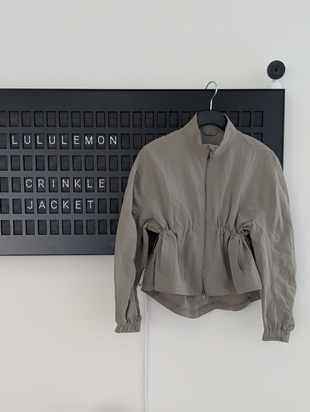 Lululemon Crinkle Nylon Cinchanble Jacket - Warm Ash Grey